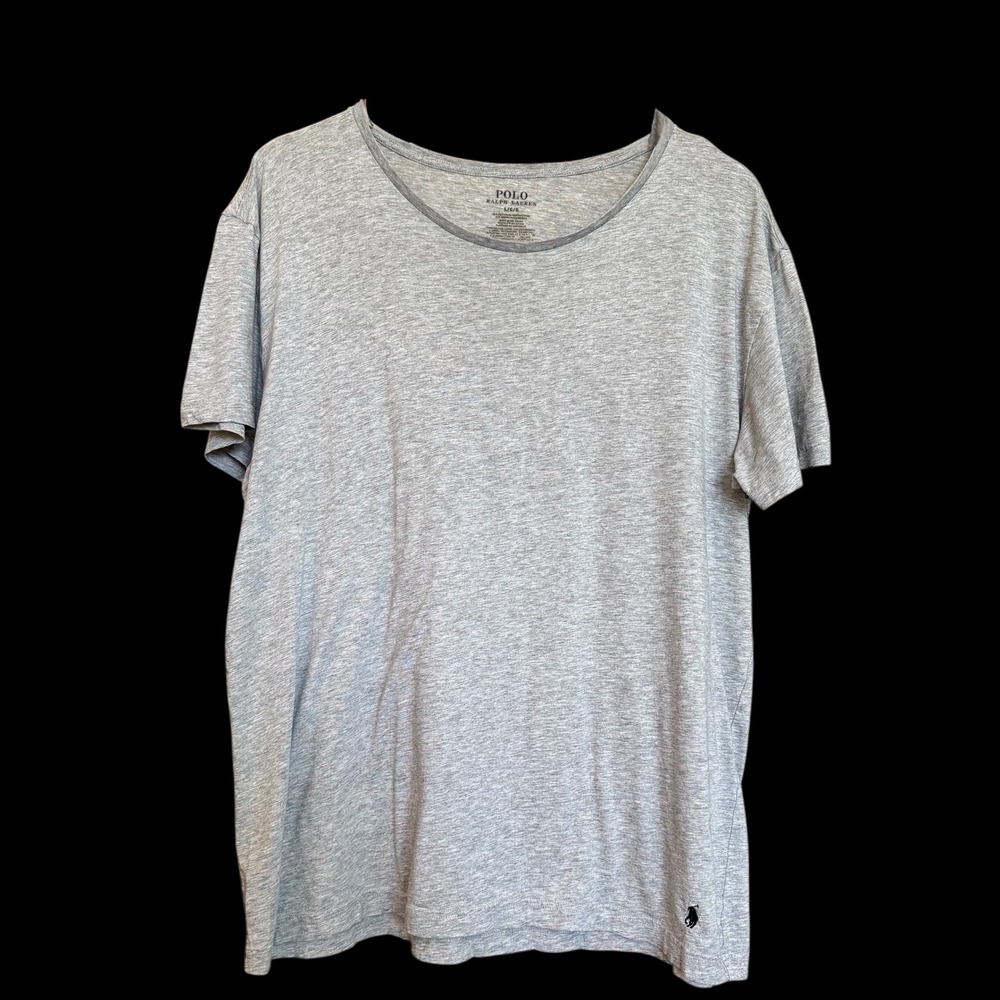 Polo Ralph Lauren Mens Gray Cotton Modal Crew Neck T Shirt Size L #460